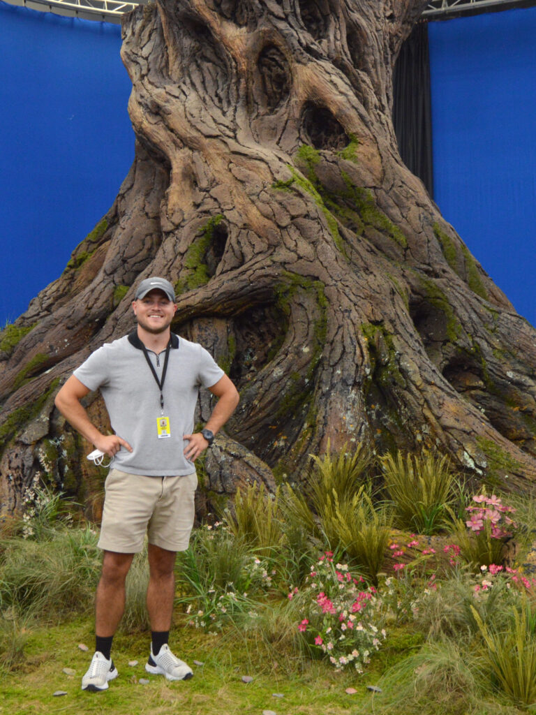 Me on set for 'Shazam! Fury of the Gods' (2023) with the 'Tree of Eternity'